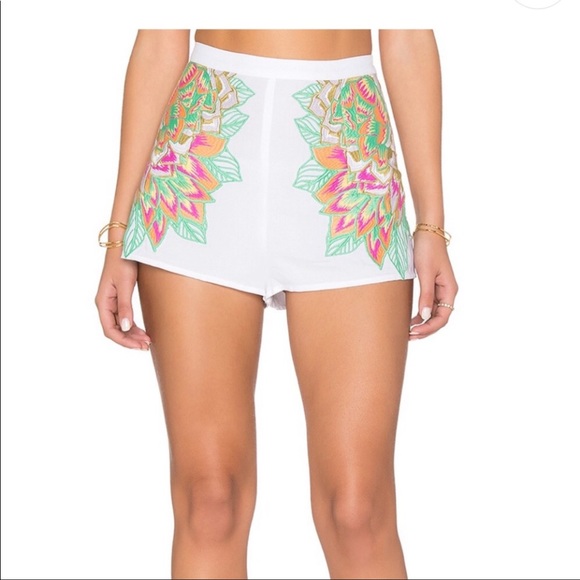 ✨HOST PICK ✨MARA HOFFMAN SWIM EMBROIDERED HIGH RISE SHORTS - Picture 2 of 10